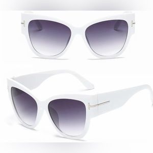 Beautiful White/Purple Gradient Tint Sunglasses
